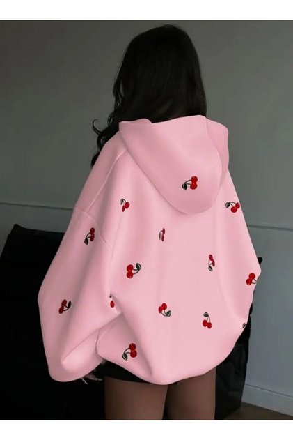 Unisex Back Graphic Printed Hooded 3-Thread Combed Cotton Sweatshirt