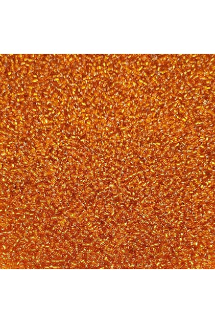 11/0 Cam Kum Boncuk Çekoslovakya Boncuğu 2 mm 40 gram Şeffaf Turuncu