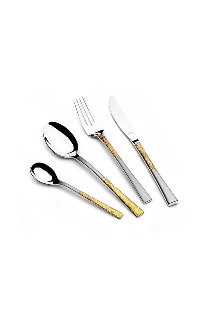 Stainless Steel Cutlery Sets 50 pcs Gold & Silver