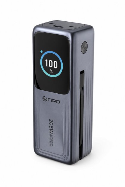 WP001A-G 205W 27.000 mAh 2 USB-C Portlu Dahili USB-C Kablolu LED Ekranlı PD GaN3 Powerbank