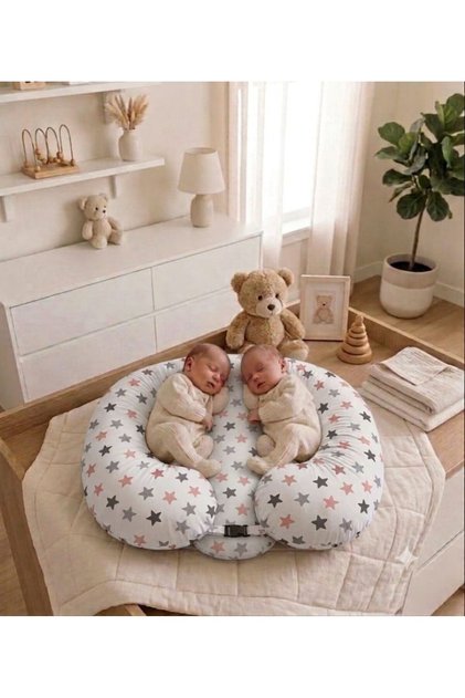 Twin Baby Breastfeeding and Support Pillow with Belt Buckle