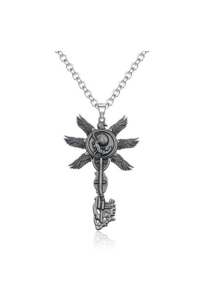 Necklace Game Residents Evils 8 Village keychain Six-Winged Unborn Metal Pendant Alloy Keychain Keyr