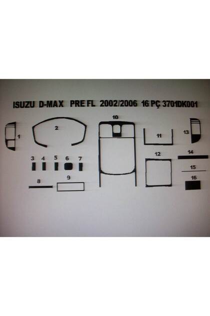 Isuzu d-max 2002-2006 16 piece torpedo cover (color white)