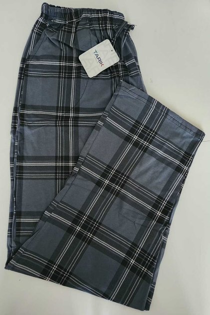 Men's Compakt Combed Cotton Large Size Pajama Bottoms with Pockets 1010