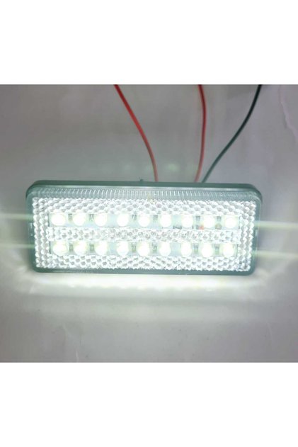 18 Led Beyaz Reflektör Çakarlı Ve Sabit Mod Vidalı Bağlantı - Motosiklet Atv Scooter Unıversal