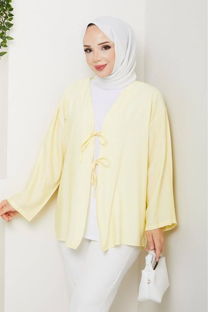 Kiomono Bow Tie Kimono Hijab Tunic Oversize New Season Comfortable Fit