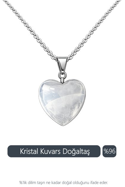 Original & Certified Crystal Quartz Natural Stone Necklace with Chain