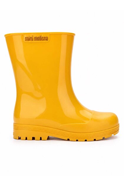 Mini Melissa Welly Glitter Kız Çocuk Simli Yağmur Botu Çizmesi SARI