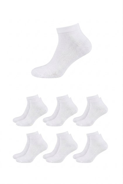 Bamboo Men's White Short Socks 6-Pack, Washable, Seamless Toe