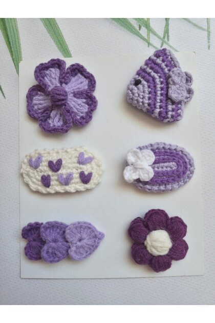 Princess Accessory for Little Hair Babies Gift Pinterest Combinations Hairless Baby Clip 6-Piece Mixed Sets Handmade Knitted Organic Baby Hair Accessories