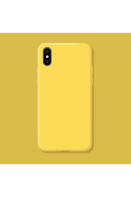 iPhone XS Yellow For iphone X Xr Xs Max Shockproof Liquid Silicone Protective Cover For iphone X S M