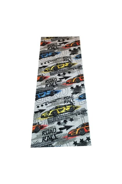 Covor Antiderapant Copii, Road Race, Multicolor, 60 x 240 cm