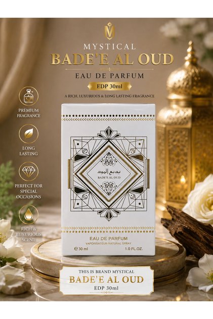 BADE'E Al OUD WHITE EAU DE PARFUM VAPORISSTEUR NATURAL SPRAY 30ML 1.0 FL.OZ BY
