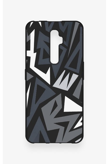 Oppo Reno 2Z Compatible Geometric Block Pattern Silicone Case
