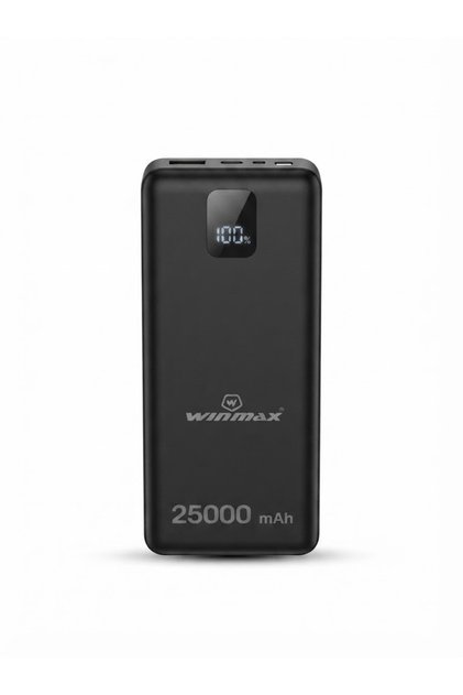 25,000 مللي أمبير، بنك طاقة مع شحن سريع وشاشة رقمية | شحن سريع، منفذان USB-A + منفذ USB-C واحد، تصميم مدمج ومناسب للسفر؛ يشحن آيفون 17 برو 4.2 مرة.