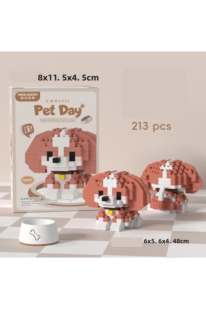 Pet Day Series Cute Dog No: 211 Block Building Block Figure