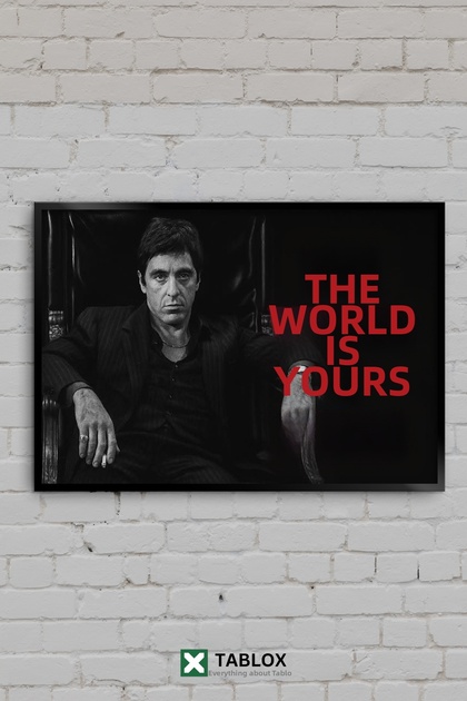 Scarface Al Pacino Tony Montana Film Mafia Tablou decorativ înrămat din MDF