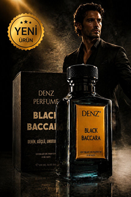 Denz Perfume Black Baccara Erkek Parfüm Kuvvetli Yayılım