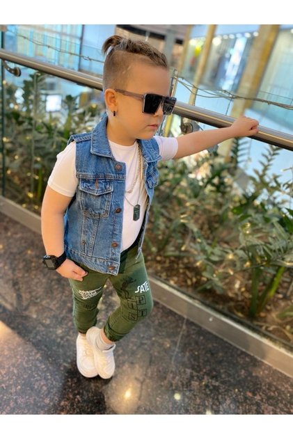 Boy's Vest / Trousers / T-Shirt 3-Piece Combination