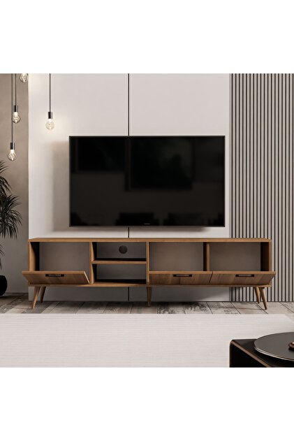 Mezza 1583 Eksen 180 Cm (AHŞAP AYAKLI) Tv Ünitesi Ürgüp Rengi