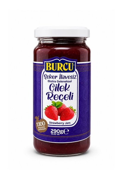 Şeker İlavesiz Çilek Reçeli 290 gr