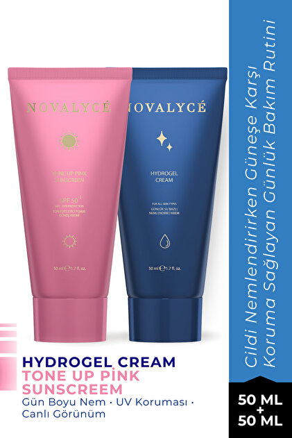 Novalyce Günlük Bakım Seti | SPF 50+ Tone Up Güneş Kremi + Su