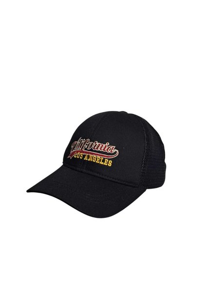 Spteks 4-8 Years Old Boys' Black Color Letter Print Pattern Figured Summer Cap Hat