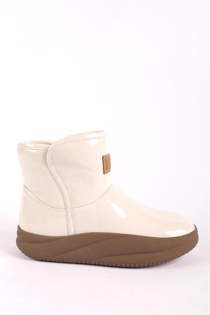 Women's Imported Thick Sole Daily Sports Boots with Fur Inside Beige