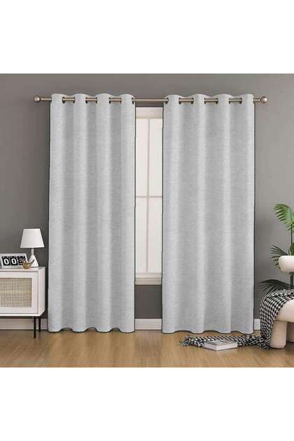 Ecowell 2-piece Curtain 120x240cm - White Milange