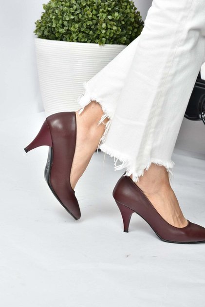 Burgundy Women's Heeled Shoes A922151109
