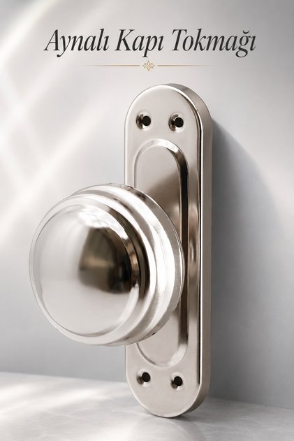 Latch Mirrored Door Knob Knob Pull Handle Metal Knob Nickel