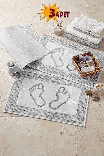 Footprint Bath Mat 40cmx60cm Gray Mat