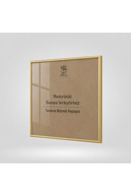 Gold Square Metal Framed Glass Blank Frame 1 Piece