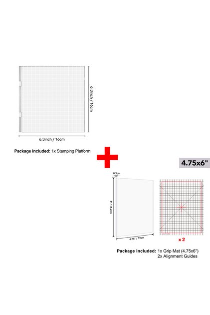 Set E Precision Stamping Platform Photopolymer Grip Mat for Layered Stamping for Ink Blending Layere
