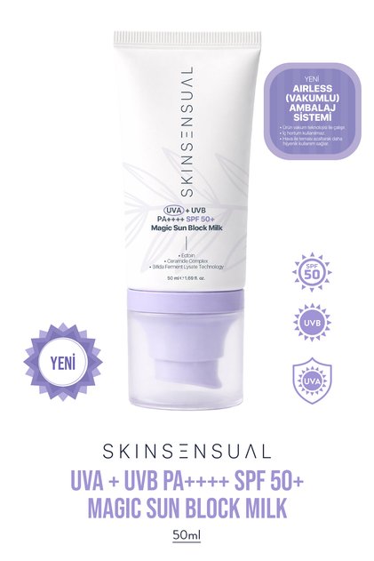 Magic Sun Block Milk Spf 50+ New Generation Filtered Facial Sunscreen 50 ml | Uva + Uvb Broad Spectrum