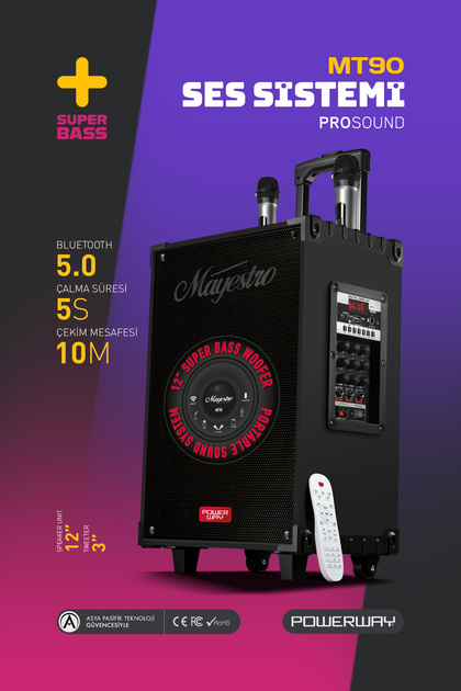 MAYUMIページ② Powerway Şarjlı Çift Mikrofonlu Hoparlör Karaoke Sistemi