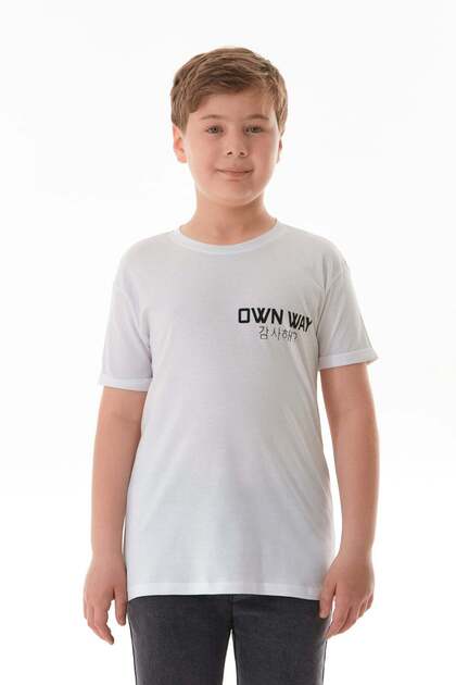 Own Way Text Printed Boy's T-Shirt