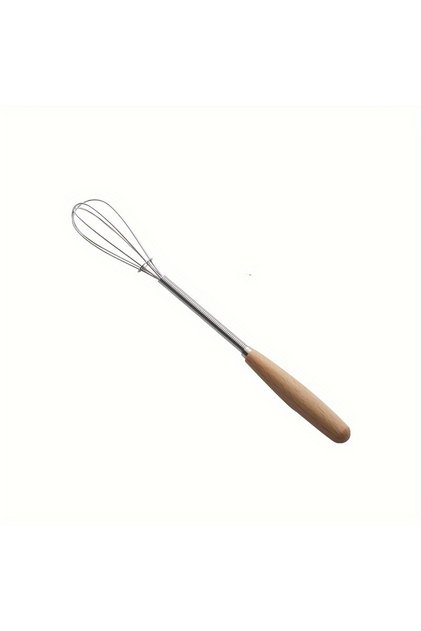 1pc Stainless Steel Mini Egg Beater Wooden Handle Whisk Egg Mixer Baking Baking Set Home Cake Tools