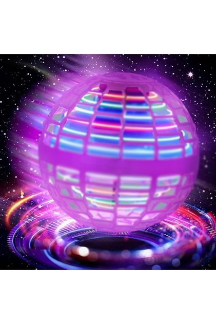 purple Flying Ball Children's Hand Controlled Color LED Cosmic Globe 360 °Rotating Suspension Ball