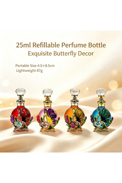 4pcs Crystal Perfume Essential Oil Bottle 25ml D9334