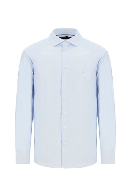 Long Sleeve Regular Fit Patterned Cotton Shirt