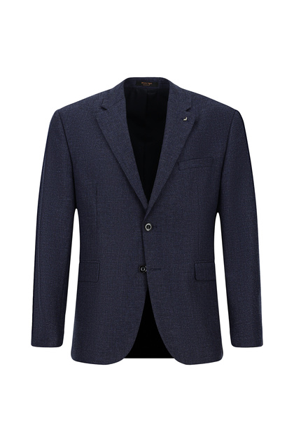 4 Drop Relaxed Fit Comfortable Cut Patterned Wool Pack Classic Jacket