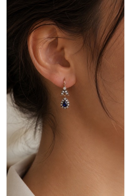 Crystal Jewelled Small Water Drop Dangle Earrings