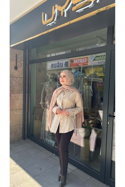 Beli Kemerli Kumaş Pantolon 1169 Kahve