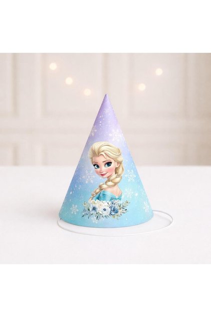 Elsa Frozen Parti Şapkası 4 ADet