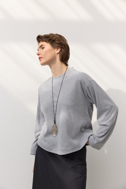 Basic T-Shirt Gray Melange