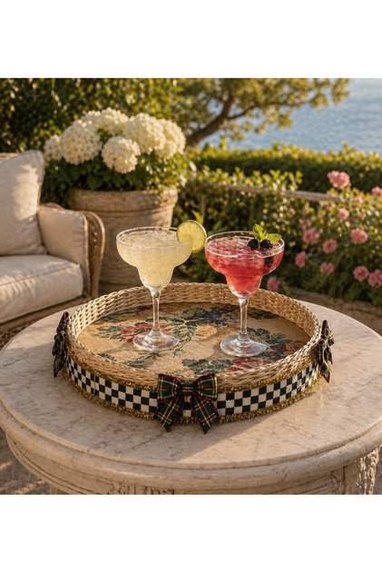 Rattan Kırmızı Detaylı Sunumluk Mackenzie Model