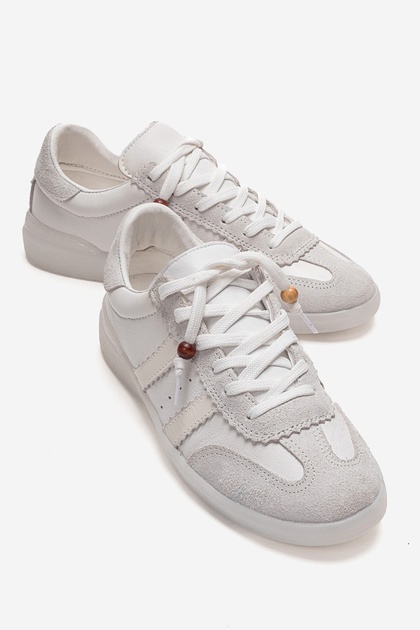 Ardix White Genuine Leather Women's Sports Shoes