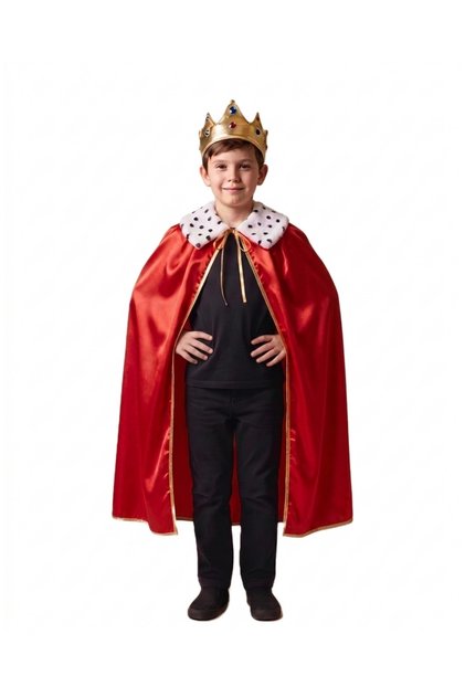 King's Cape and Crown Set Children's Red