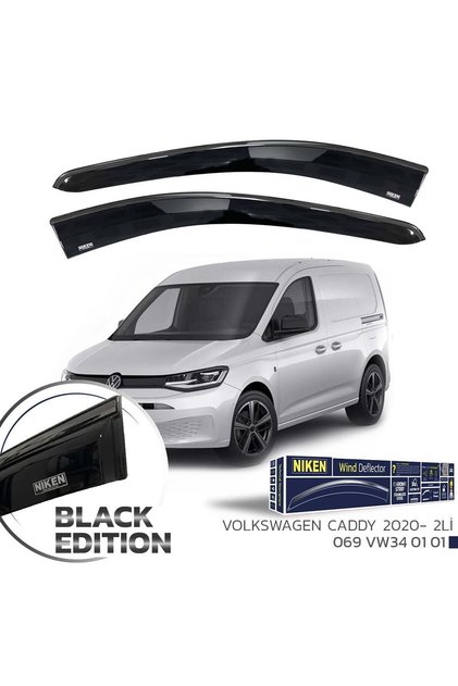 Volkswagen Caddy Cam Rüzgarlığı Siyah Kromlu 2020- 2'Li